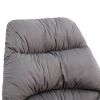 Tufted Upholstered Padded Seat Rocking Chair-Velvet Grey