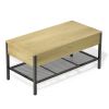 Wood Lift-Top Storage Coffee Table with Hidden Storage Compartment  for Living Room Office Reception Room