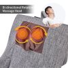 Full massage function-Air pressure-Comfortable Relax Rocking Chair; Lounge Chair Relax Chair with Cotton Fabric Cushion ; White and gray