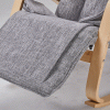 Full massage function-Air pressure-Comfortable Relax Rocking Chair; Lounge Chair Relax Chair with Cotton Fabric Cushion ; White and gray
