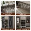 Wine cabinet (Grey; 35.41''W*13.39''D*47.44''H)