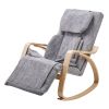 Full massage function-Air pressure-Comfortable Relax Rocking Chair; Lounge Chair Relax Chair with Cotton Fabric Cushion ; White and gray