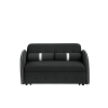 Modern 55.5" Pull Out Sleep Sofa Bed 2 Seater Loveseats Sofa Couch with side pockets; Adjsutable Backrest and Lumbar Pillows for Apartment Office Livi