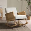 Trachin Rocking Chair with Rattan Arms