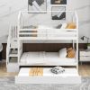 Multifunctional Twin over Twin House Bunk Bed with Staircase and Storage Space