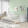 Daybed with Trundle and Drawers;  Twin Size