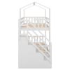 Multifunctional Twin over Twin House Bunk Bed with Staircase and Storage Space