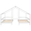 Double Twin Size Triangular House Beds with Built-in Table
