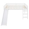 Loft Bed with Slide;  Multifunctional Design;  Full