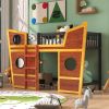 Full Size Boat Shape Loft Bed with Ladder