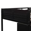 Low Twin Size Loft Bed with Cabinets;  Shelves and Slide