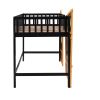 Full Size Boat Shape Loft Bed with Ladder