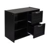 Low Twin Size Loft Bed with Cabinets;  Shelves and Slide