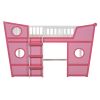 Full Size Boat Shape Loft Bed with Ladder