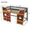 Full Size Boat Shape Loft Bed with Ladder