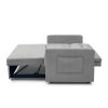 Loveseats Sofa Bed with Pull-out Bed;  Adjustable Back and Two Arm Pocket