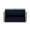 Loveseats Sofa Bed with Pull-out Bed;  Adjustable Back and Two Arm Pocket