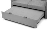 Loveseats Sofa Bed with Pull-out Bed;  Adjustable Back and Two Arm Pocket