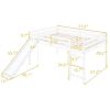 Loft Bed with Slide;  Multifunctional Design;  Full