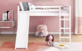 Loft Bed with Slide;  Multifunctional Design;  Full