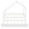 Twin Size Wooden House Bed With Twin Size Trundle
