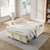 Loveseats Sofa Bed with Pull-out Bed;  Adjustable Back and Two Arm Pocket