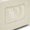 Loveseats Sofa Bed with Pull-out Bed;  Adjustable Back and Two Arm Pocket