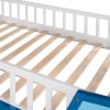 Full Size Boat Shape Loft Bed with Ladder