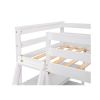Twin Size Loft Bed with Desk and Shelves;  Two Built-in Drawers
