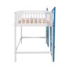 Full Size Boat Shape Loft Bed with Ladder