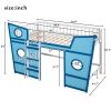 Full Size Boat Shape Loft Bed with Ladder