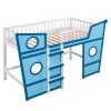 Full Size Boat Shape Loft Bed with Ladder