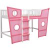 Full Size Boat Shape Loft Bed with Ladder