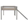 Loft Bed with Slide;  Multifunctional Design;  Full