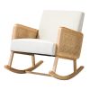 Trachin Rocking Chair with Rattan Arms