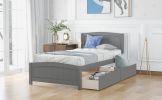 Twin size Platform Bed with Two Drawers