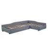 Upholstered Double Twin Size Daybed with Trundle and Drawer