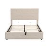 Upholstered Platform Bed with Underneath Storage; Full Size