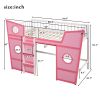 Full Size Boat Shape Loft Bed with Ladder