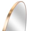 SDKOA Large Round Mirror 32 Inch with Black Aluminum Frame for Wall Decor;  Bathroom Big Circle Mirror Modern Style Wall Hanging for Bedroom;  Living