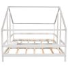 Double Twin Size Triangular House Beds with Built-in Table