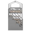 Multifunctional Twin over Twin House Bunk Bed with Staircase and Storage Space