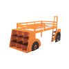 Twin Size Forklift Car-Shaped Loft Bed with Storage Shelves