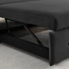 Modern 55.5" Pull Out Sleep Sofa Bed 2 Seater Loveseats Sofa Couch with side pockets; Adjsutable Backrest and Lumbar Pillows for Apartment Office Livi