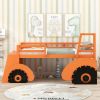 Twin Size Forklift Car-Shaped Loft Bed with Storage Shelves