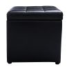 16 Inch Ottoman Pouffe Storage Box Lounge Seat Footstools