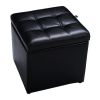 16 Inch Ottoman Pouffe Storage Box Lounge Seat Footstools