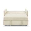 Loveseats Sofa Bed with Pull-out Bed;  Adjustable Back and Two Arm Pocket