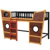 Full Size Boat Shape Loft Bed with Ladder
