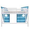 Full Size Boat Shape Loft Bed with Ladder
